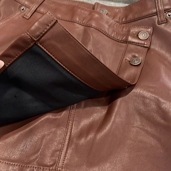 Free People NWT Wynne chocolate vegan skirt -29 - Picture 9 of 10